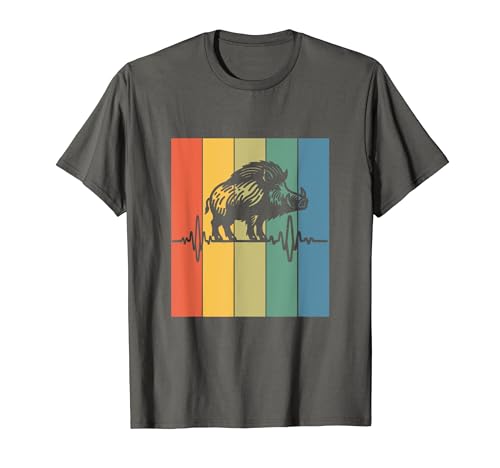 Boar Pig Hunting Chasse vintage Camiseta