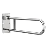 30-Inch Swing-Up/Flip-Up Bathroom Grab Bar, Stainless Steel with Textured Grip