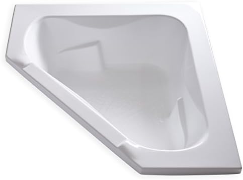 Carver Tubs - CT6060 - Soaking Classic Corner Bathtub - 60"L x 60"W x 19.5"H - White Triangle Two Person Acrylic w/Armrest