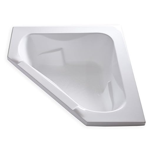 Carver Tubs - CT6060 - Soaking Classic Corner Bathtub - 60"L x 60"W x 19.5"H - White Triangle Two Person Acrylic w/Armrest