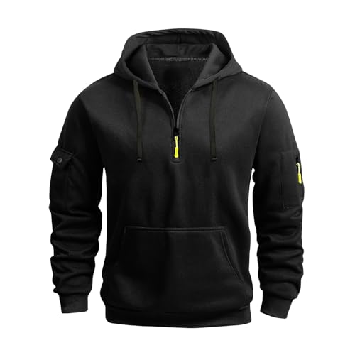 Ymosrh Men's Hoodie Long Sleeve Casual Athletic Workout Pullover Hooded Sweatshirts with Pockets, M-3XL