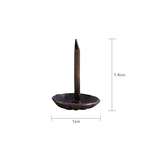 Upholstery Nail Tack Stud, 100Pcs Metal Antique Chrysanthemum Nails Upholstery Nails Tacks Strips Clavos Decorative Tack Pushpins Doornail For Wood Furniture Decor (Daisy Nailhead 10X14Mm) #TOP1