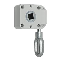 DIWARO.® | Schneckengetriebe für Markisen | Untersetzung 7:1 | RAL 7035 (lichtgrau) | 13mm Innenvierkant | Markisengetriebe