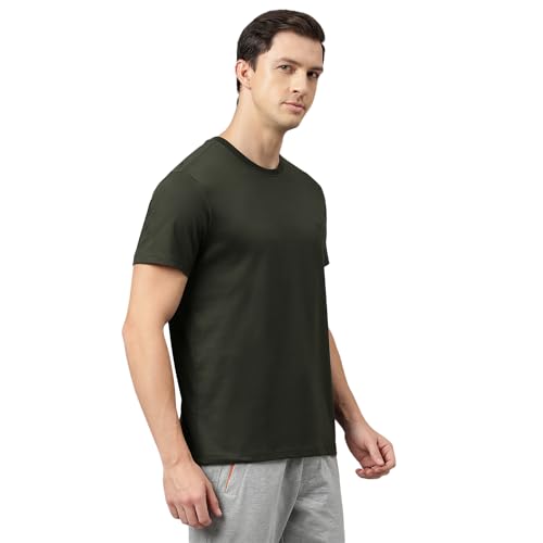 Image of Van Heusen Men's Crew Neck T-Shirt - Soft & Breathable Cotton | Regular Fit | Comfortable Everyday Casual Wear | Short Sleeves | Summer Favorite |Solid Colors | Style 60052|Available in Pack of 1 & 2