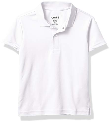 Polo blanc uniforme scolaire à col classique manches courtes garçon taille 4-5