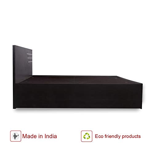 Image of Bharat Lifestyle Amsterdam Engineered Wood Queen Bed Without Storage | Matte Finish | Double Bed for Bedroom & Living Room | Knock Down Delivery | 1 Year Warranty | 72x60 Inch Mattress Size