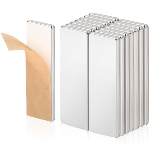 QOUBNIC Aimants Puissants, 38 x 8 x 2 mm Aimants Extrêmement Puissants Aimant Neodyme, Magnets Mini Aimants pour Tableau Blanc Interactif, Décoration, Images