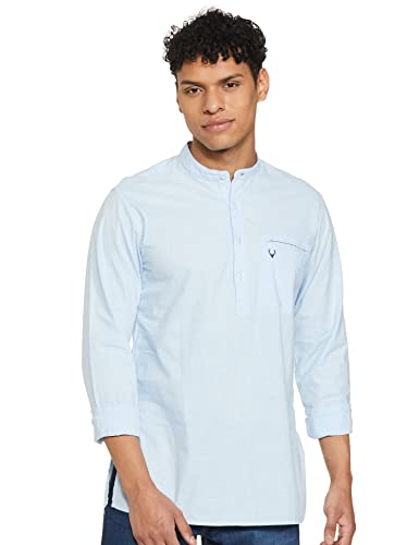 Allen Solly Men's Cotton Blend Solid Regular Kurta