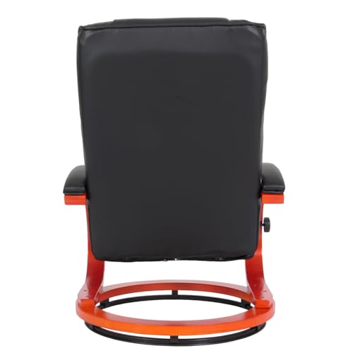 Fernsehsessel Relaxsessel Sessel Pescatori, Kunstleder, mit Hocker - schwarz – Bild 5