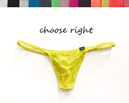 Adahop Mens Thong G String Ice Silk Low Rise Panties Underpants Men Brief #TOP5