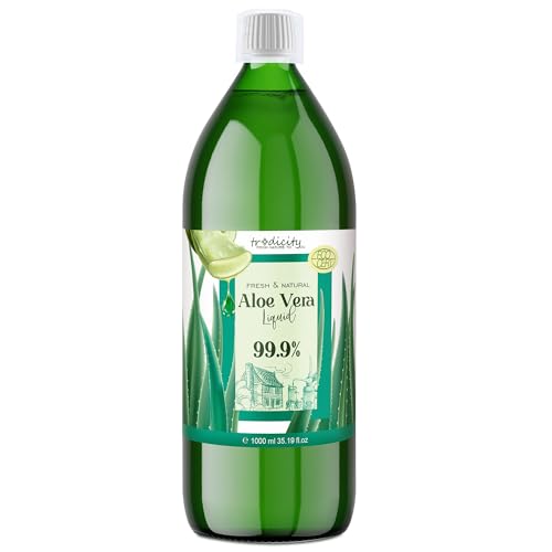 Aloe Vera Puro Liquido 100% Natural BIO: Hidratante, Calmante Y Reparador, Tónico y Limpiador Facial, After-Sun, Depilación y Afeitado, Serum Anti Edad. COSMÉTICA CASERA - 1000 ml
