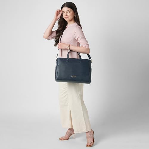Image of Caprese Bow 15.6 Inch Large Laptop Bag for Women with Adjustable & Detachable Straps | Stylish, Durable, and Spacious with Multiple Compartments for Work, Travel, and Everyday Use