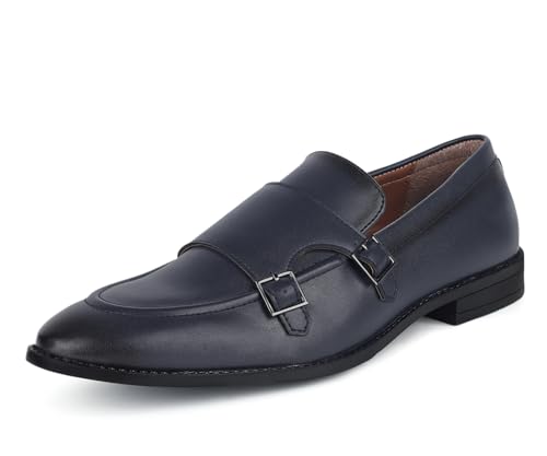 Image of LOUIS STITCH Oxford Formal Shoes for Men | Slip-on Monk Style | Office Shoes for Men | Ideal for Business, Casual, Parties (LSRG FM)