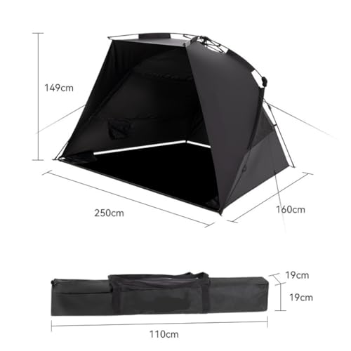 Carpa automática portátil para camping 2 personas negra miniatura 2