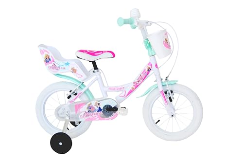 Bicicletta Bambina Principesse 16 Pollici Bianco con Stabilizzatori