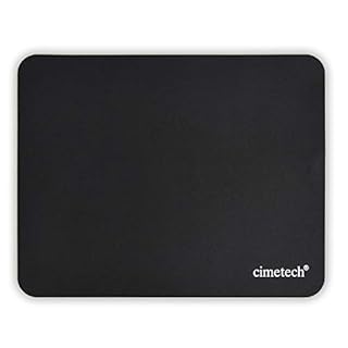 cimetech Tappetino per Mouse Confortevole Superficie Superfine in Fibra di Seta Liscia Sensori Base in Gomma Antiscivolo per Pulire Lavabile per Computer Portatile - Nero Black