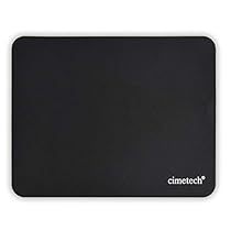 cimetech Tappetino per Mouse Confortevole Superficie Superfine in Fibra di Seta Liscia Sensori Base in Gomma Antiscivolo per Pulire Lavabile per Computer Portatile – Nero Black