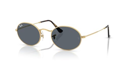 オーバルサングラス Ray-Ban RB3847N Ray-Ban RB3847N Oval Double Bridge Sunglasses, Gold/G-15 Green, 52