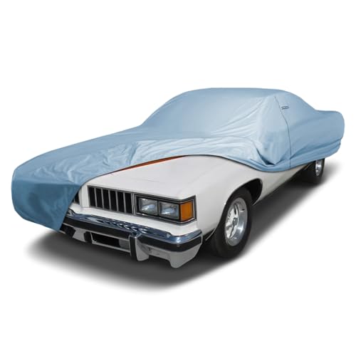 Image of iCarCover Car Cover Waterproof All Weather for 1973-1977 Lemans 4-Door | Heavy Duty Custom Fit Hail UV Sun Rain Snow Dust Protection Covers for Automobiles Outdoor Indoor Full Exterior (Sky Gray)