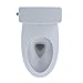 TOTO CST746CEMG#01 Drake Two-Piece Elongated Dual Flush 1.28 and 0.8 GPF DYNAMAX TORNADO FLUSH Toilet with CEFIONTECT, Cotton White