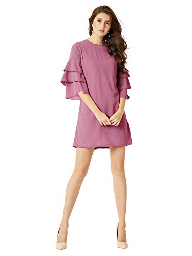 Image of Miss Chase Women's Georgette Ruffled a-line Dress