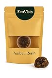 Aromatic Amber Resin | White & Brown Fossilized Amber Solid Incense Resin for Meditation & Relaxation | 10g