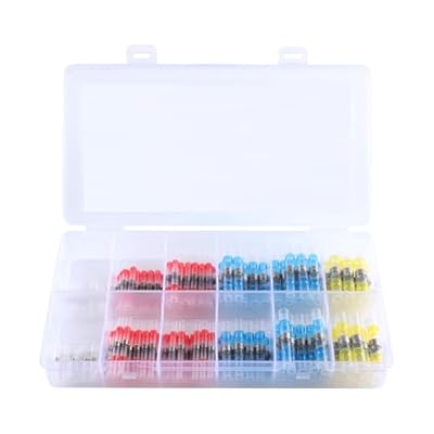 JESSINIE 200Pcs Solder Seal Wire Connectors - Waterproof Heat Shrink Butt Connectors...
