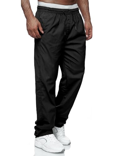 Comdecevis Mens Casual Pants Drawstring Elastic Waist Joggers Sweatpants with Pockets Straight Leg Cargo Pants