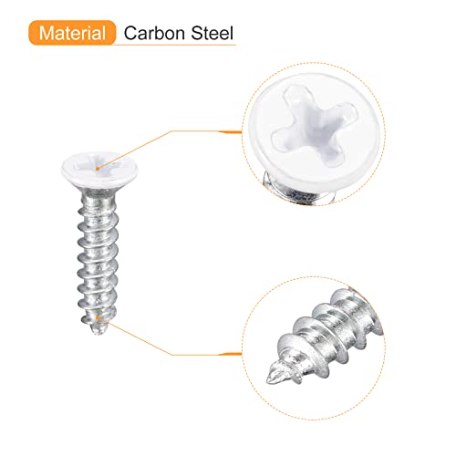 Tornillos autorroscantes blancos 3x15mm 50u miniatura 4