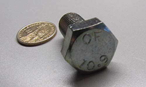Class 10.9 Zinc Steel Hex Bolts FT M16 x 2 mm x 30 mm Long 10 pcs