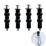 4 Pcs Toilet Seat Bolts Screws, Toilet Seat Top Part Toilet，Hardware Tools, Extra-Long Expanded Rubber Nuts Hinge Screws