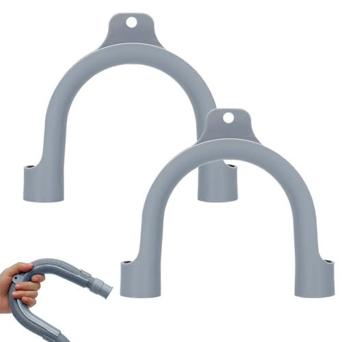 Lot de 2 coudes de fixation universels en forme de U en plastique pour machine à laver et lave-vaisselle.