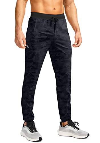 G Gradual Men's Joggers With Zipper Pockets Stretch Tapered Sweatpants Athletic Pants For Men Workout Running Gym(Grey Camo, L) #TOP17
