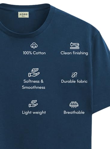 Image of ADRO Printed Tshirt for Men | Cotton Printed T-Shirt | Regular Fit Casual Mens T-Shirts | Premium Summer Tshirts