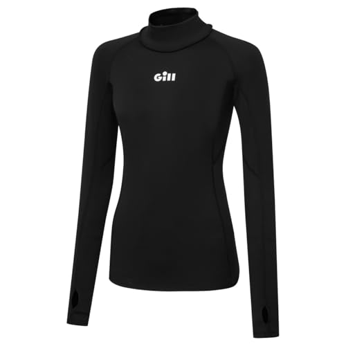 Gill Hydrophobe Damen- Oberteil, leicht, atmungsaktiv, thermisch mit UPF 50+ Sonnenschutz, Schwarz, 36-3