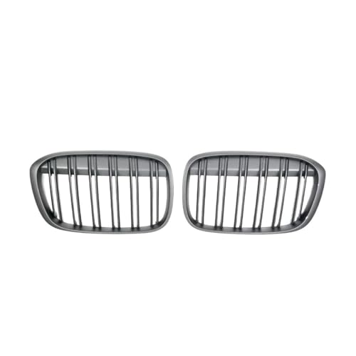 Calandre supérieure brillante style double ligne argent pour pare-chocs X1 F48