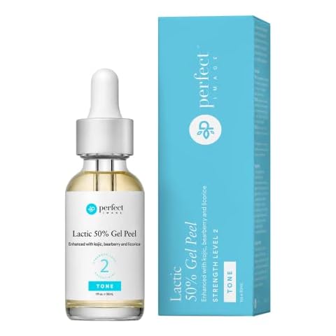 Lactic 50% Gel Peel, Chemical Peels for Face Breakout Scars, Chemical Exfoliant for Face, Strength Level 2, 1.0 fl oz. e, 30 mL – Perfect Image Cover