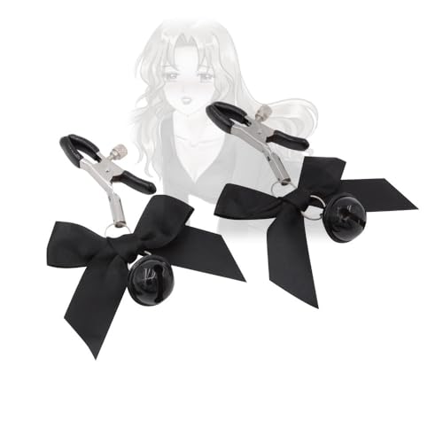 Pince métallique pour cloches avec nœud noir HUNTVE de coiffure