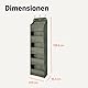 Amazon Basics Hängeorganizer für Türen mit 5 Ebenen, groß, 38.1 x 16.5 x 139.7 cm, Anthrazit