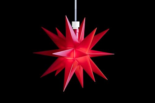 Preisvergleich Produktbild Sterntaler Dekostern / Weihnachtsstern Mini / 18-Zacker / Rot / 12cm / Innen / LED / Netzstecker / mit Timer