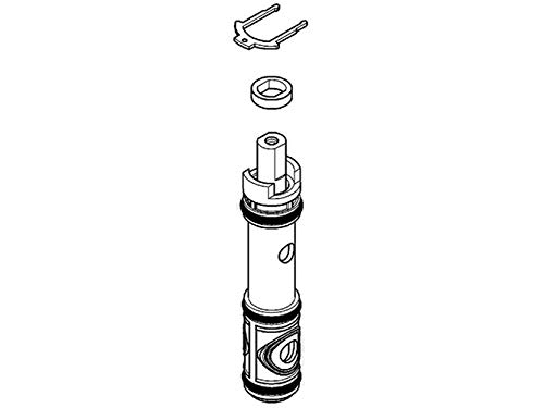 GROHE Ersatzteil, Kartusche für Moen-Armaturen, aus Messing, 08201000