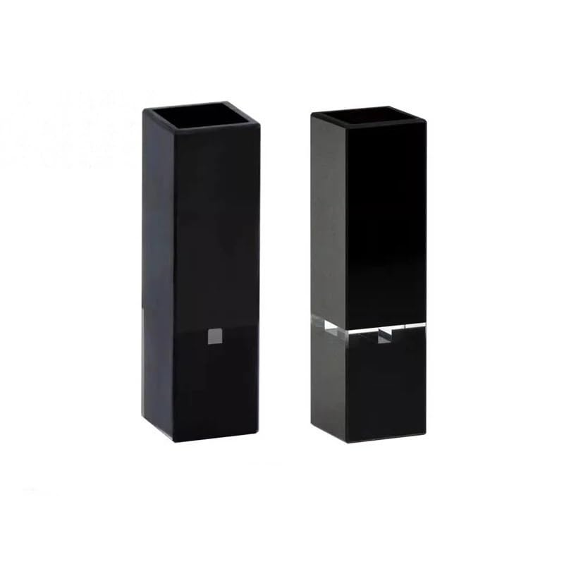 1pcs 10mm Path Length 50ul Quartz Cuvette Cell Center Height 15mm Black Walls with Lid Fluorescence Spectrophotometers(Four Way Light)