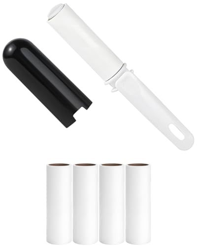 Travel Lint Roller for Clothes Mini Foldable Lint Roller with Cover and 4 Refills Total 150 Extra...