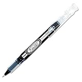 PENTEL Finito Porous Point Pen, .4mm, Black/Silver Barrel, Black Ink, Single Pen (SD98A)