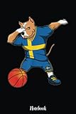  Dabbing Pit Bull Sweden Basketball Fans Jersey Swedish Sport Notebook: Basketball Themed Blank Lined Journal Notebook for School, Work, Taking Notes & Gifting - for Boys & Girls, Teens, ... 110 pages