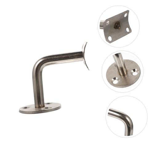 Soporte de barandilla de acero inoxidable para pasamanos de metal de 4 piezas 2