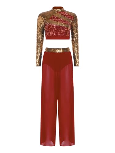 Costume danse moderne lyrique bordeaux ensemble danse contemporaine pantalon et haut court L