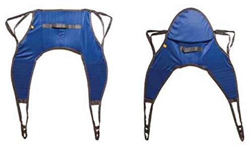 Miniatura 2 de Lumex Hoyer Style Sling con soporte de cabeza para elevadores de pacientes, tela sólida, mediano, 500 libras, DSHC70012