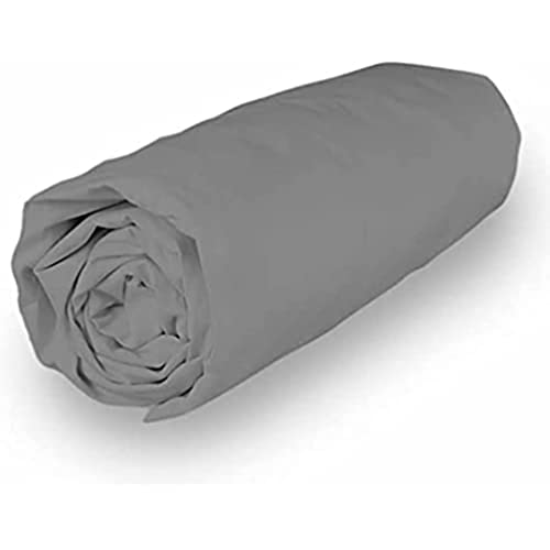 Percale Uccisione Coperchio 140 x 190 cm cotone grigio