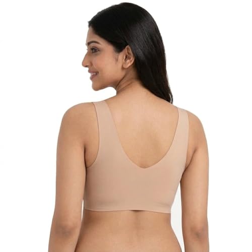 Image of Jalodari Women's Padded Sports Bra | Full Back Coverage Push Up Gym Bra | Slip-On Fitness Workout Yoga Bralette | Wirefree Breast Uplift Tank Top Innerwear